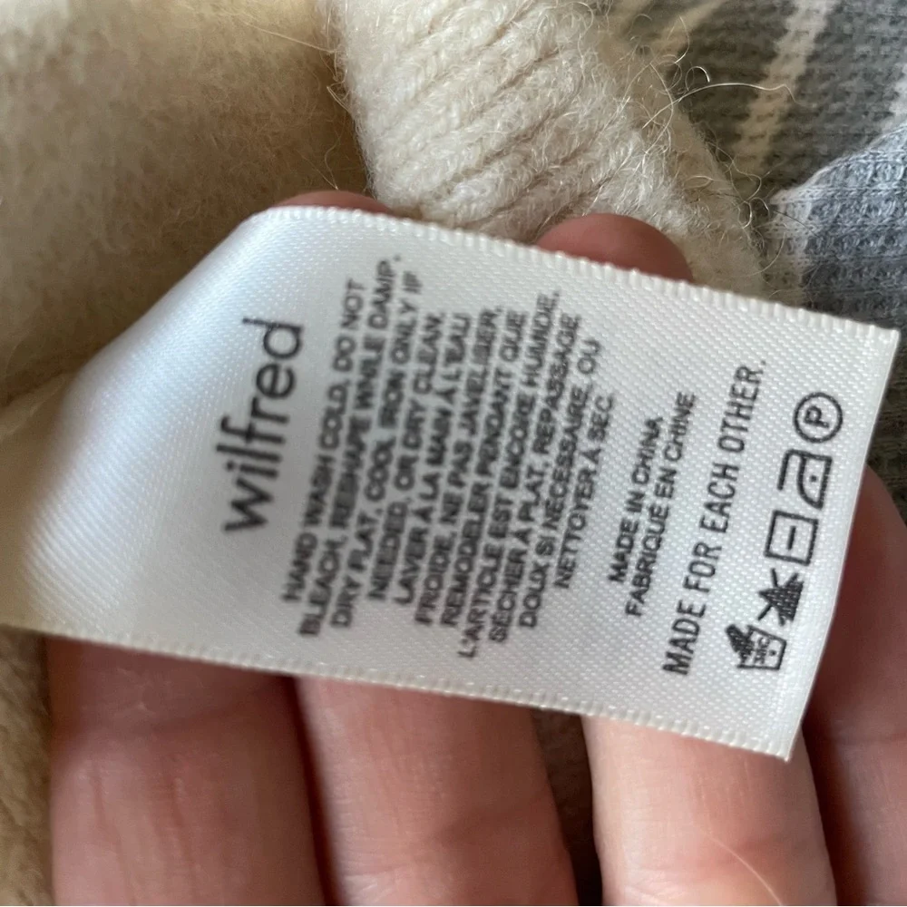 Wilfred Women’s Cardigan Size 3(L or XL) Cream Alpaca Knit Casual Office Neutral - Picture 7 of 9